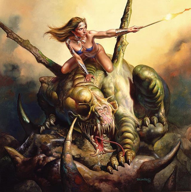 At The Edge Of The World by Boris Vallejo
