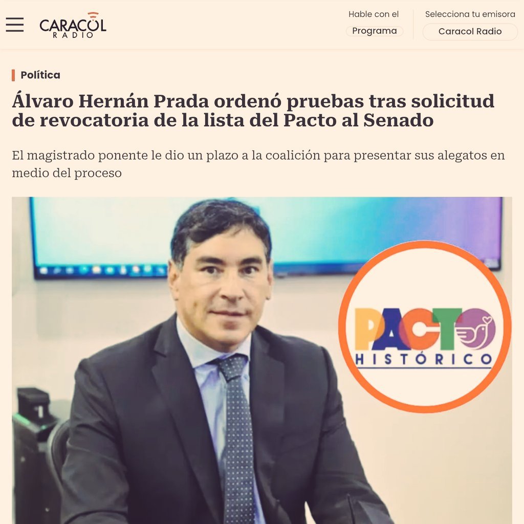 INEXPLICABLE la MORA JUDICIAL de la <a href="/CorteSupremaJ/">Corte Suprema de Justicia</a> en llevar a la cárcel a Álvaro Hernán Prada, compinche de los CONDENADOS #Matarife y Diego Cadena. Por ahí me dijo una fuente que la sentencia condenatoria sale después de elecciones. Raro no. Jeje. Mucho “togado Merchan”