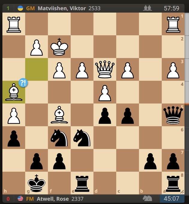 I just played a GM in round 4 of the Saint Louis Masters.  I lost.  It's equal in the position below.  However here I played Nd7, and this is a mistake.  After Rhb1 he has queenside pressure.  Instead I should have played Nxh5, but this only works because after g4 I have Nhf4!.