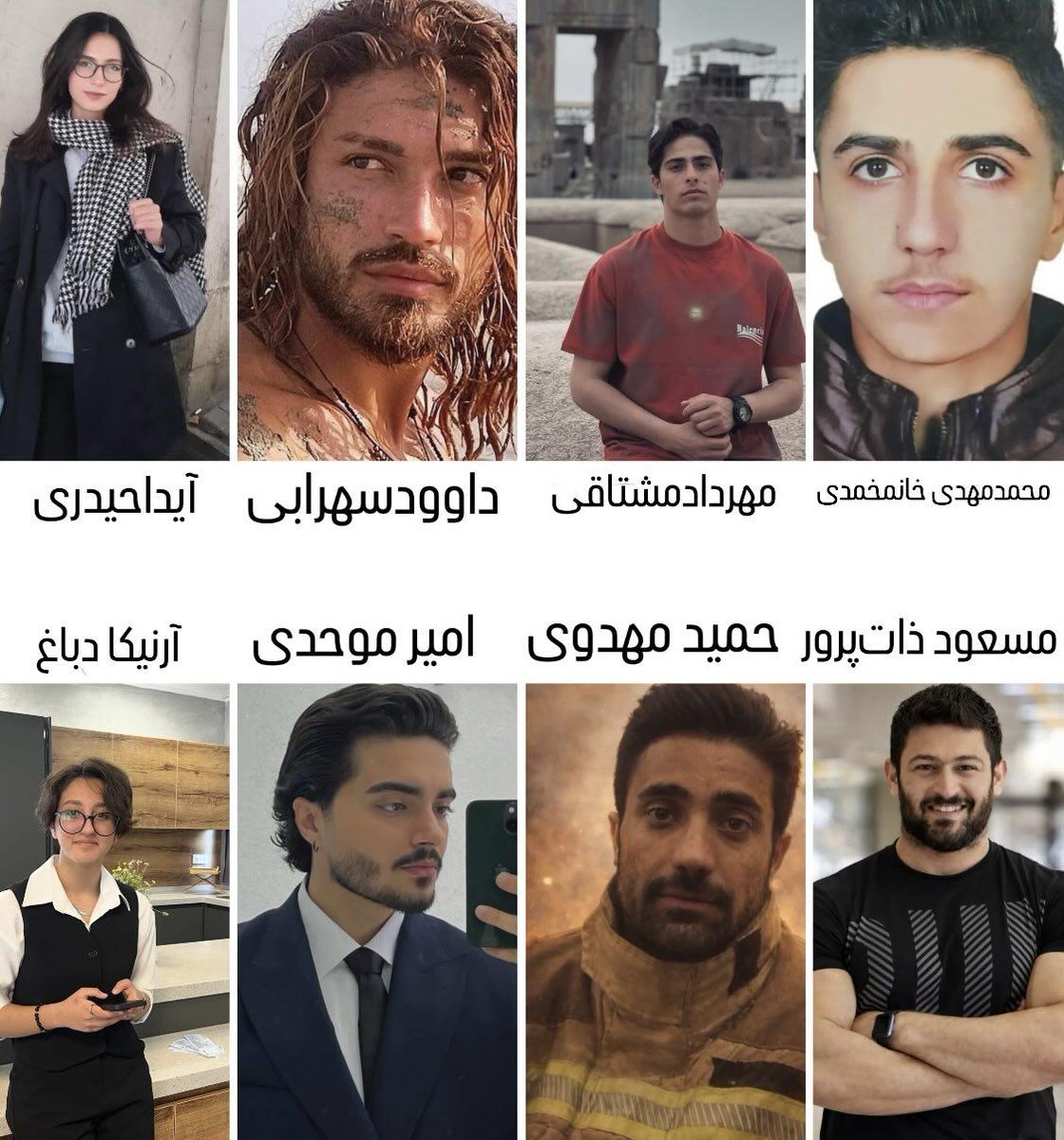 فراموشی؟زهی خیال باطل
میری دکتر یاد آیداحیدری می‌افتی
بازی رئال و ببینی یاد مهردادمشتاقی می‌افتی
هرآتش نشانی ببینی یاد حمید مهدوی می افتی
پیک‌موتوری‌ ببینی‌ یاد محمد خانمحمدی‌ می‌افتی
هر بدنسازی‌رو ببینی‌یاد مسعودی ذات پرور می‌افتی 
#IranMassacre‌
#KingRezaPahlavi‌