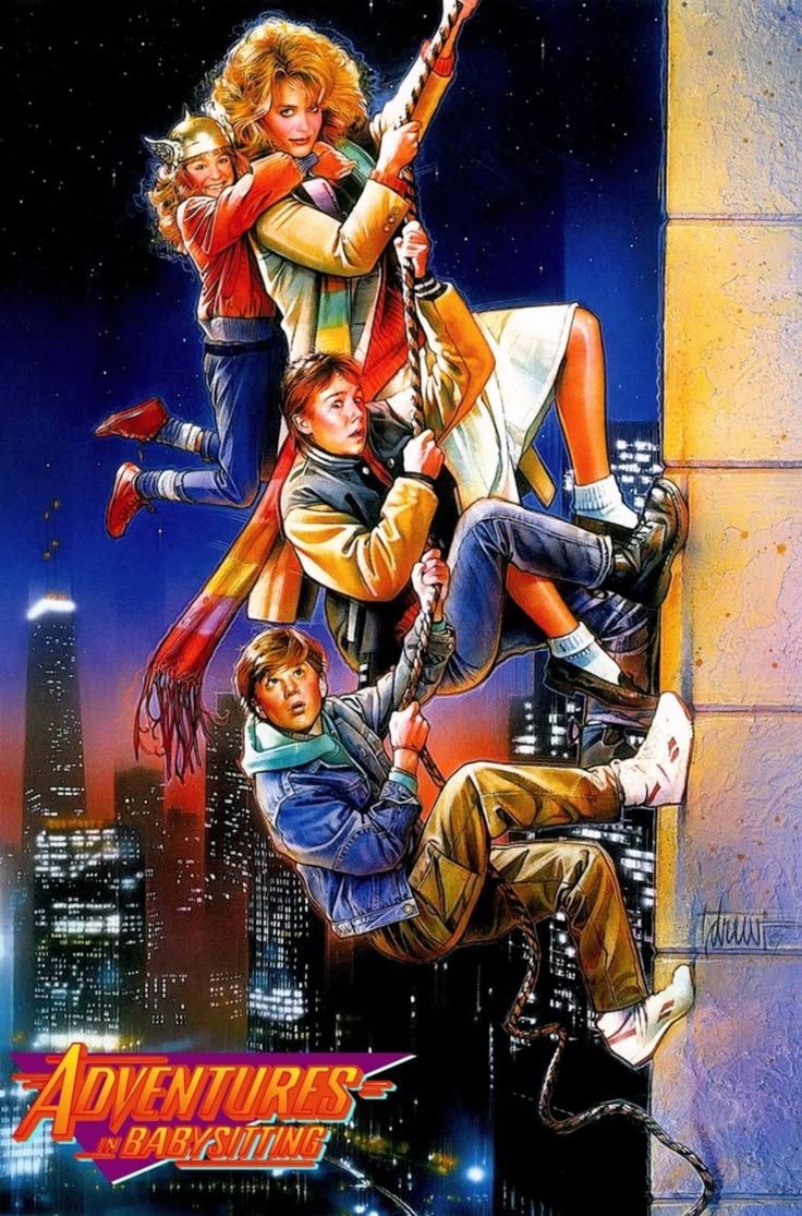 EllieShumar5's tweet photo. My own debut in a reboot of Adventures in Babysitting.  My character takes a job as aupair in Australia for a family.   ADAM DEMOS as Dan Brown- from frat party. But he's a professor at the nearby university and neighbor to family she's staying with. 
@messageAdam https://t.co/bPIgBNf6ty