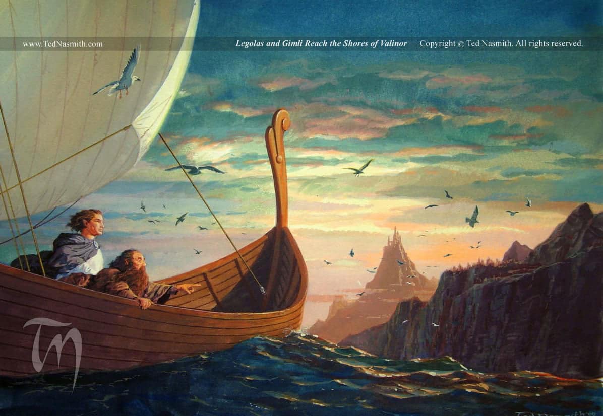 Legolas and Gimli Reach the Shores of Valinor
🎨 Ted Nasmith