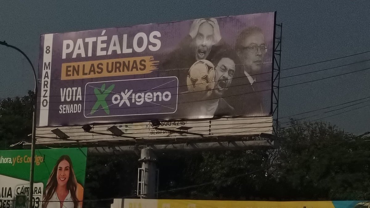 EscuelaDebida's tweet photo. Esta valla ubicada en la carrera 7, al sur de Neiva, debe ser quitada por su mensaje que incita a la violencia. El llamado a los entes de control ⁦@AlcaldiaNeiva⁩ @Personerianeiva⁩ ⁦@PGN_COL⁩ ⁦@FiscaliaCol⁩ ⁦@infopresidencia⁩ https://t.co/BXVwrdDSxa