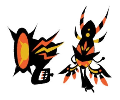 昨晚上画了一点新oc草图