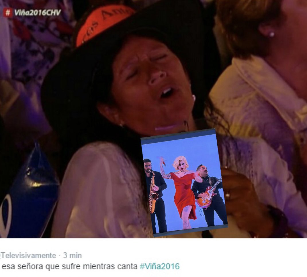 ysmgrp's tweet photo. soy esa señora que sufre mientras canta #Vina2026 https://t.co/1APjAflTmR