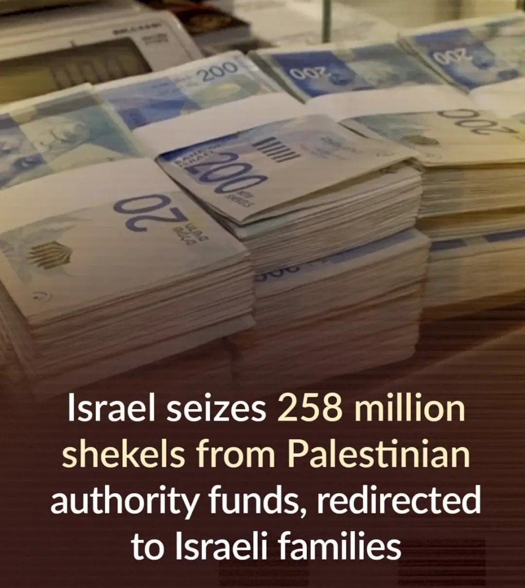 They🇮🇱 live on stolen land, eat stolen food, drink stolen water, and spend stolen money.