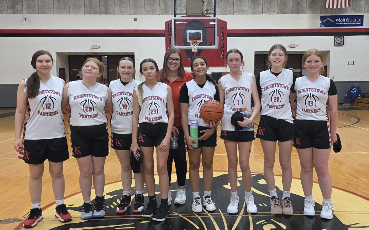 CABIntermediate's tweet photo. The 2026 Jr. High Henry County Champion 8th-grade girls and the 7th-grade Panthers closed out the season with dominant victories. Keep taking your shots!🐾 https://t.co/1sIfxAmvCX