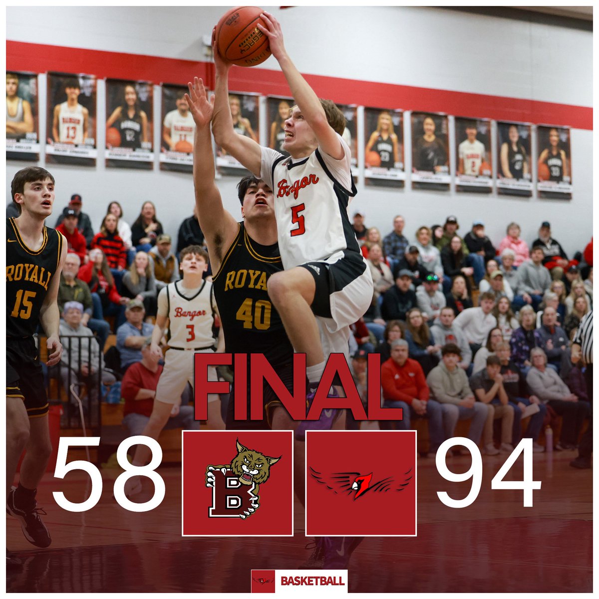 BangorBBBall's tweet photo. Final.

Hayden Massman scored his 1,000 career point tonight. 

Brody Edwards 25 pts., Hayden Massman 15 pts., Alex Felch 15 pts., Dayne Langrehr 12 pts., Weston Pollack 11 pts.

#wisbb https://t.co/BrnYWsWgeE