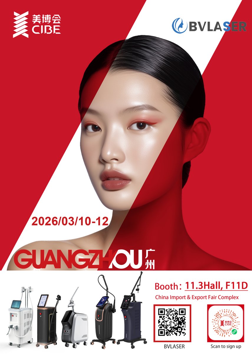 bv_laser's tweet photo. 🌹Meet Us at China International Beauty Expo (CIBE) 2026🌹
We sincerely invite you to visit our booth to explore our latest aesthetic laser &amp; photoelectric skincare solutions.
We look forward to meeting you for business cooperation and win-win development! https://t.co/oIj9iDGVDm