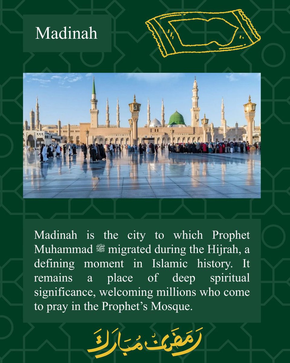 isu_saudi's tweet photo. Ramadan Mubarak 🌙✨
Makkah and Madinah, the heart of the Islamic world and home to the Two Holy Mosques. A center of faith, history, and devotion for millions across the globe. May this blessed month bring peace and mercy to us all 🤍

#Ramadan #Makkah #Madinah #SaudiArabia 💚 https://t.co/Ne42F215W4