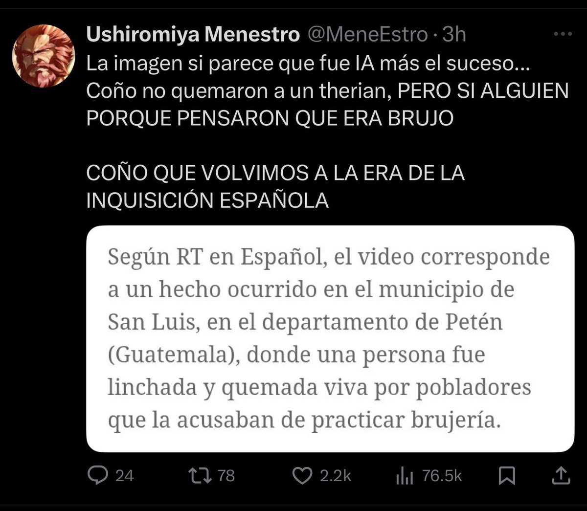 pretenciosoo's tweet photo. A esto me refiero con propaganda y desinformacion

Estan circulando videos falsos de gente golpeando o quemando therians

Casi todos de ellos incluyen frases como "cazadores de therians" y en su mayoria son falsos o descontextualizados

Espero solo sea para ganar likes https://t.co/Kplc2Mclp6