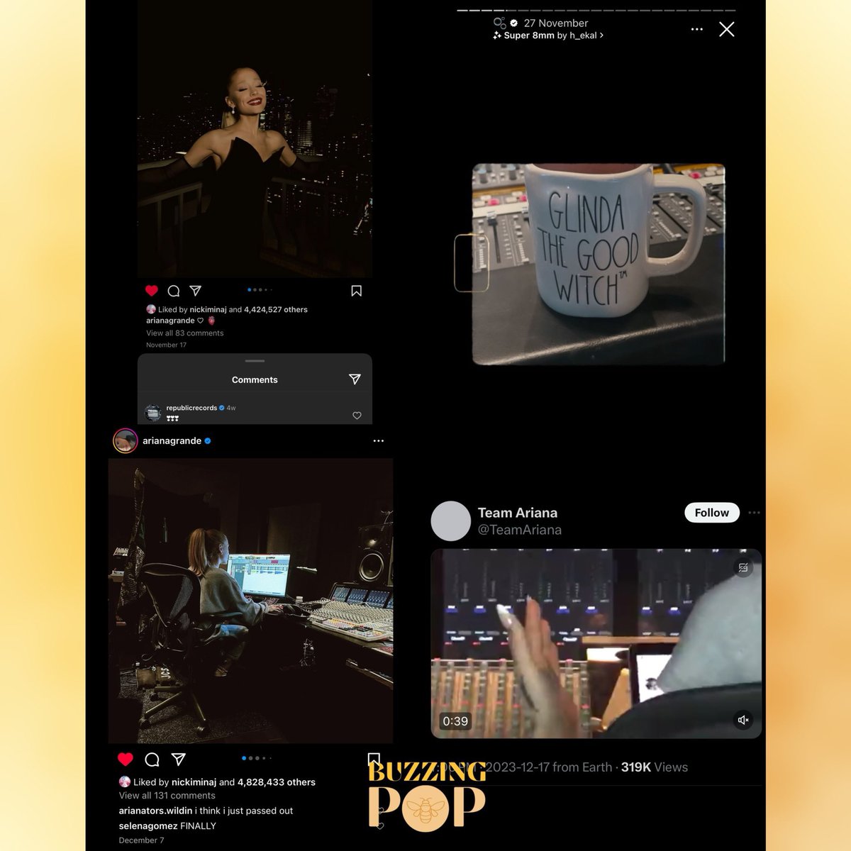 BuzzingPop's tweet photo. Fans think Ariana Grande is teasing #AG8 by using eight emojis in recent interactions. 

Grande previously began teasing #AG7 at 7am ET on days featuring the number 7. Thoughts? 🔎 https://t.co/4pwXHfKTnG