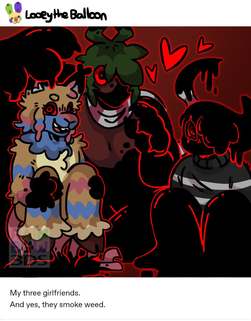 rainbow3DS's tweet photo. my three girlfriends, and yes, they smoke weed

#dandysworld #berryfunny #polycircus #partyballoon #inkballoon https://t.co/JMAFtTAX5H