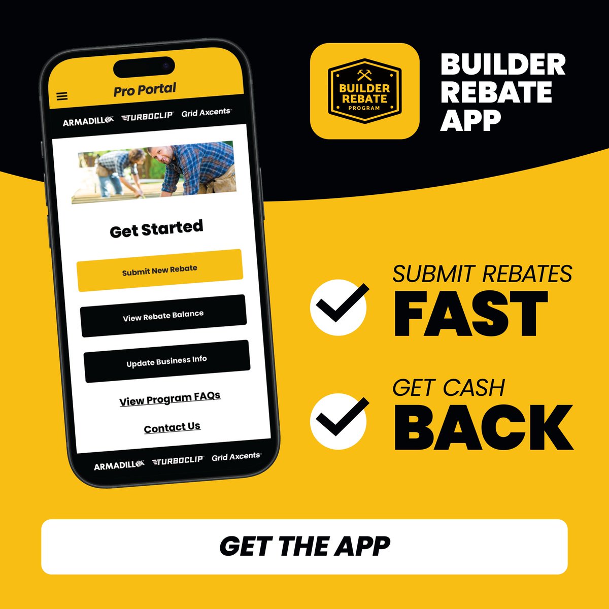 Avon Plastics offers a builder rebate on all TurboClip,  Armadillo, and GridAxcent purchases! Sign up online to join the team! armadillodeck.com/join-the-armad……/