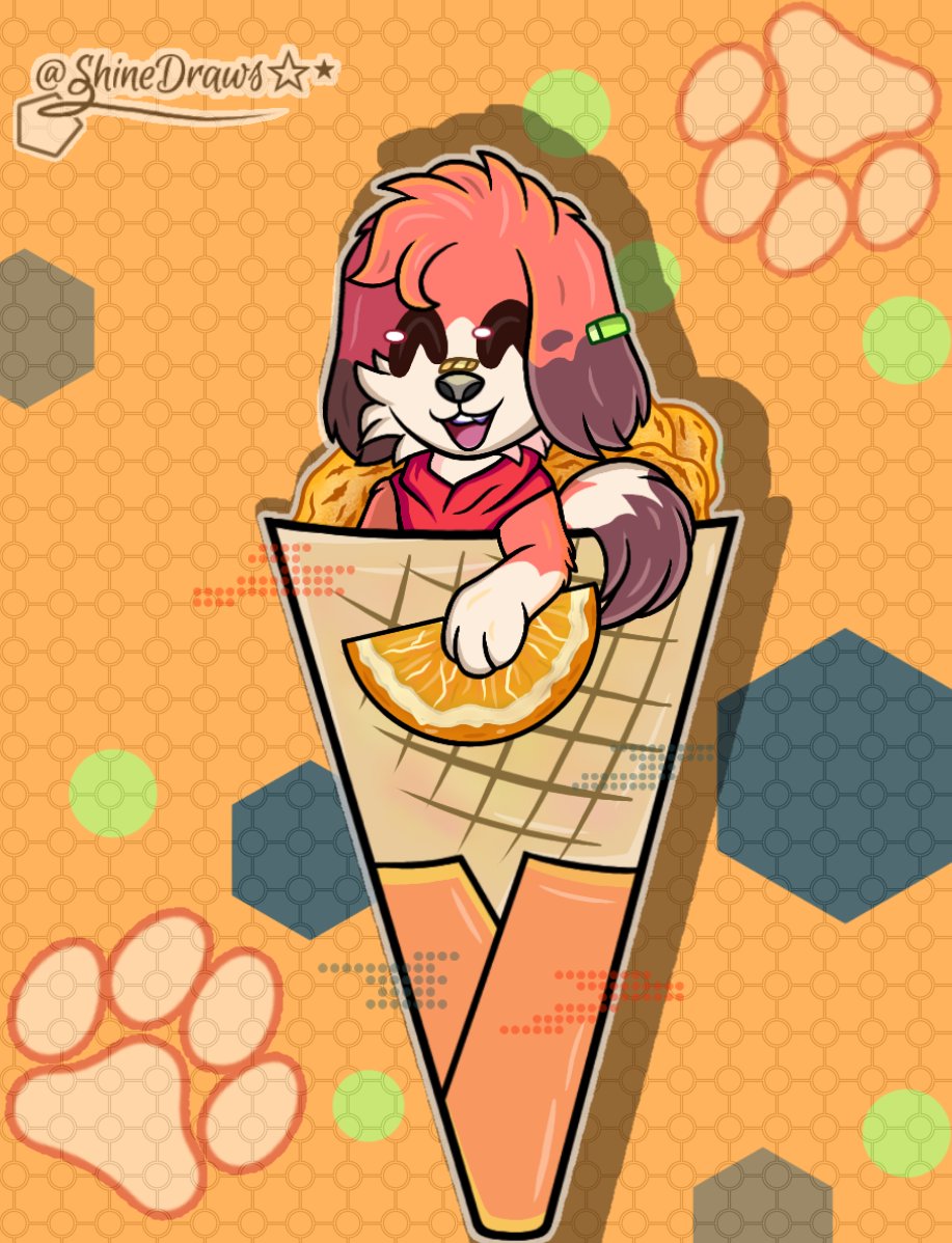 Quien quiere un helado de Naranja con un mini Dulce RexArts xd jajaja solo eso dire como siempre uwu ✨️🧡🍦#ocart #Fanarts #DibujosDeShine 

Dibujo para  <a href="/RexArts_uwu/">🍊 𝙍𝙚𝙭𝘼𝙧𝙩𝙨 #CoMPaS</a> Hello Soy Fan~ 🍊🐾
🐾🧡🐾🧡🐾🧡🐾🧡🐾🧡🐾🧡🐾🧡🐾