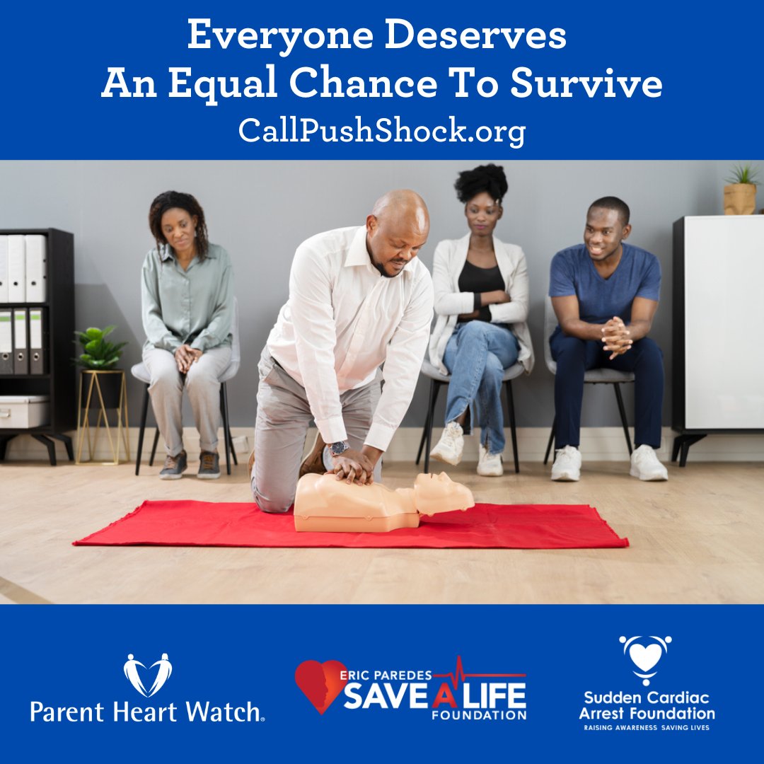 EPSaveALife's tweet image. The only way to reduce disparities in sudden cardiac arrest survival between genders and among people of color is to educate communities that because each one of us has the power to save a life, we have a responsibility to take action. #HeartMonth #CallPushShock