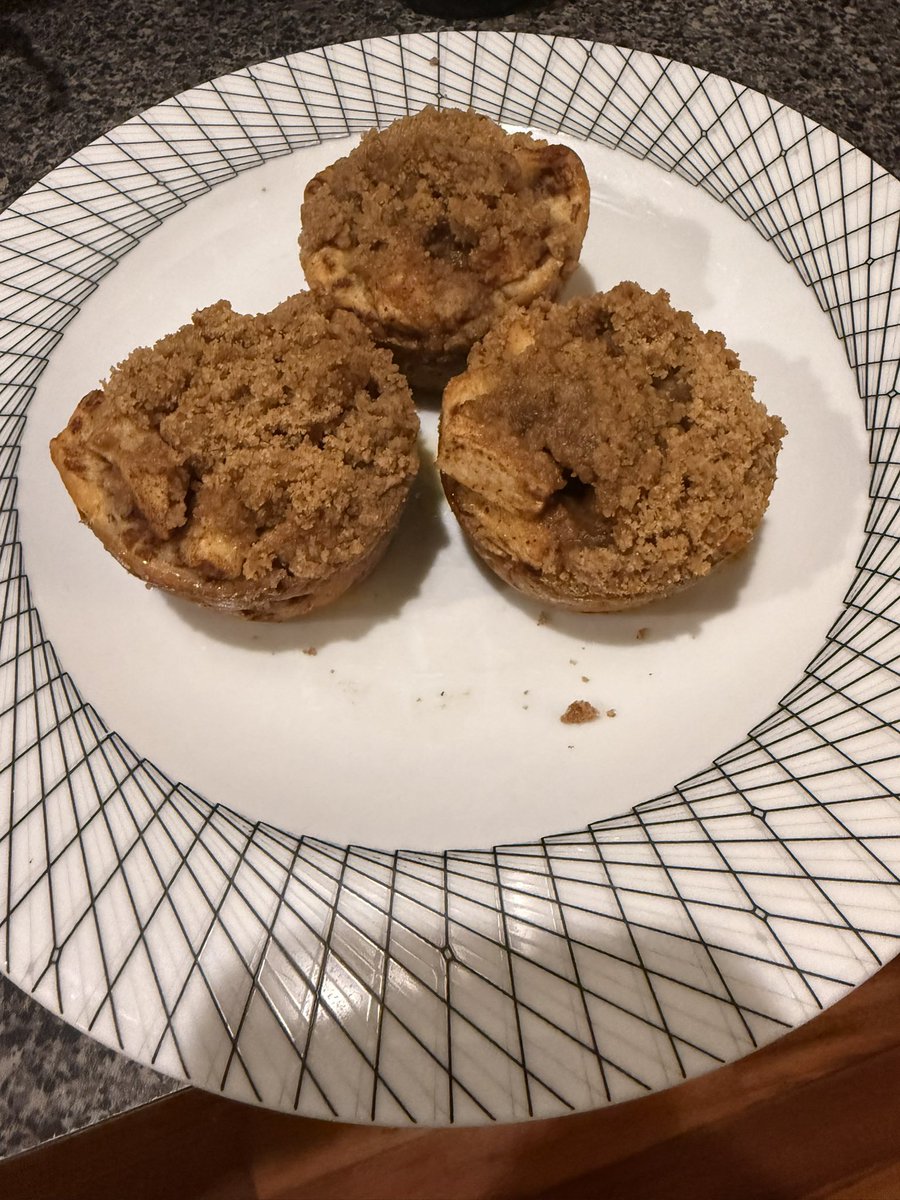 How could I forget the mini apple pies for dessert? I did these in a muffin tin. They turned out pretty good.