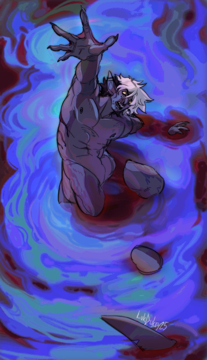 lukdukey's tweet photo. love this drawing, abstract bg is so fun https://t.co/LGj8GrUoBk