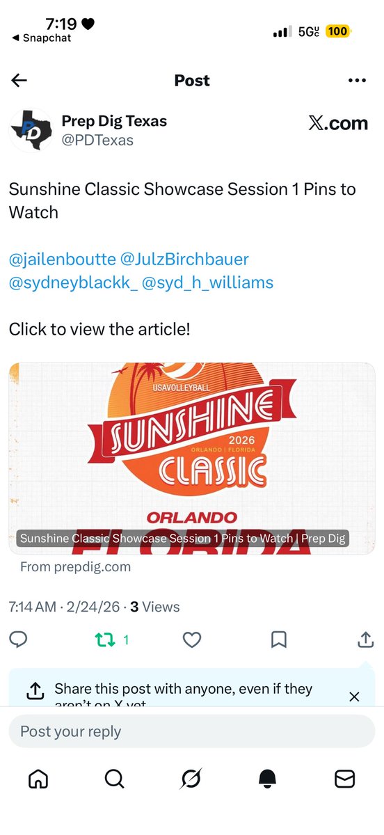jailenboutte's tweet photo. Thank you @PrepDig for having me at the Sunshine Classic Showcase! https://t.co/d3fGrvA5Ch