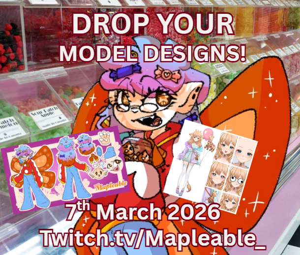 CALLING ALL VTUBERS!
Drop your Ref Sheets/Designs in the comments!✨

I will react to them on stream on **7th March 2026!**⏰
LET ME APPRECIATE YOUR BEAUTY!❤️
LET CHAT APPRECIATE YOUR BEAUTY!❤️
I want to see your outfits plsplsplspls!