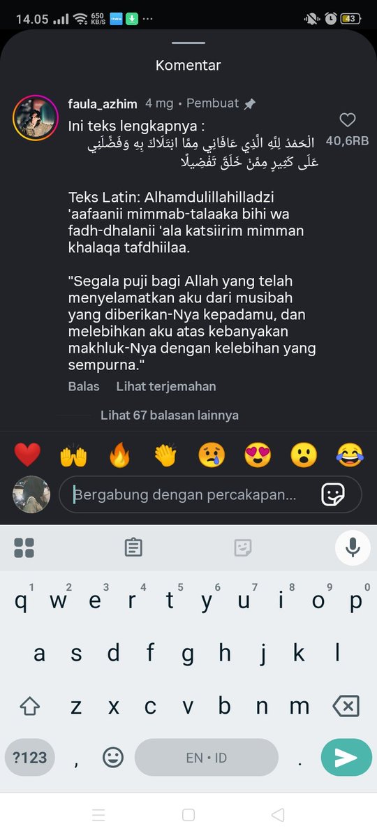 arfaa77x's tweet photo. @narkosun GESS DOA INI SIMPLE TPI BISA MENJAGA KALIAN, misal nya kalyan lagi liat musibah nah kalyan smw ga mau ngerasain musibah tsb, lgsg baca doa ini yaaa, insyallah allah akan selalu jagain kalian dri musibah tsb seumur idup. https://t.co/QxovfCZeDO