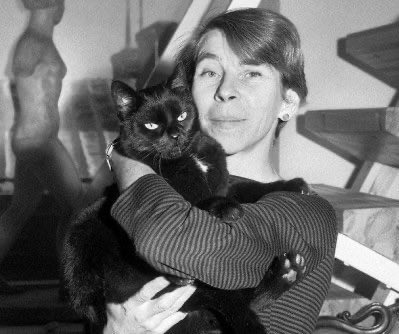 tuesdaywood's tweet photo. writers and their cats: toni morrison / tove jansson / ursula k. le guin / iris murdoch https://t.co/QEaD3UpP63