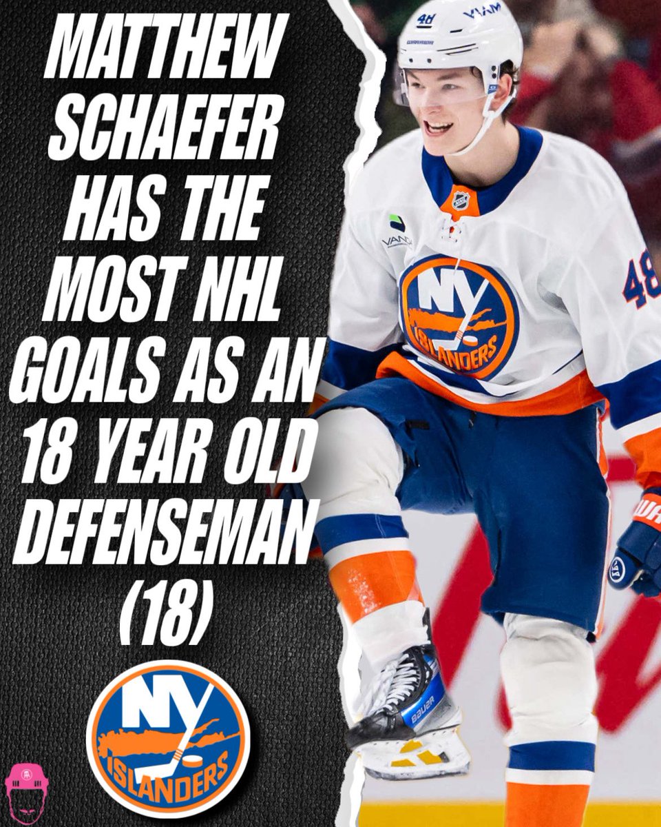 spittinchiclets's tweet image. In just 59 games, Matthew Schaefer has broken the record for most NHL goals as an 18 year old defenseman 🔥
