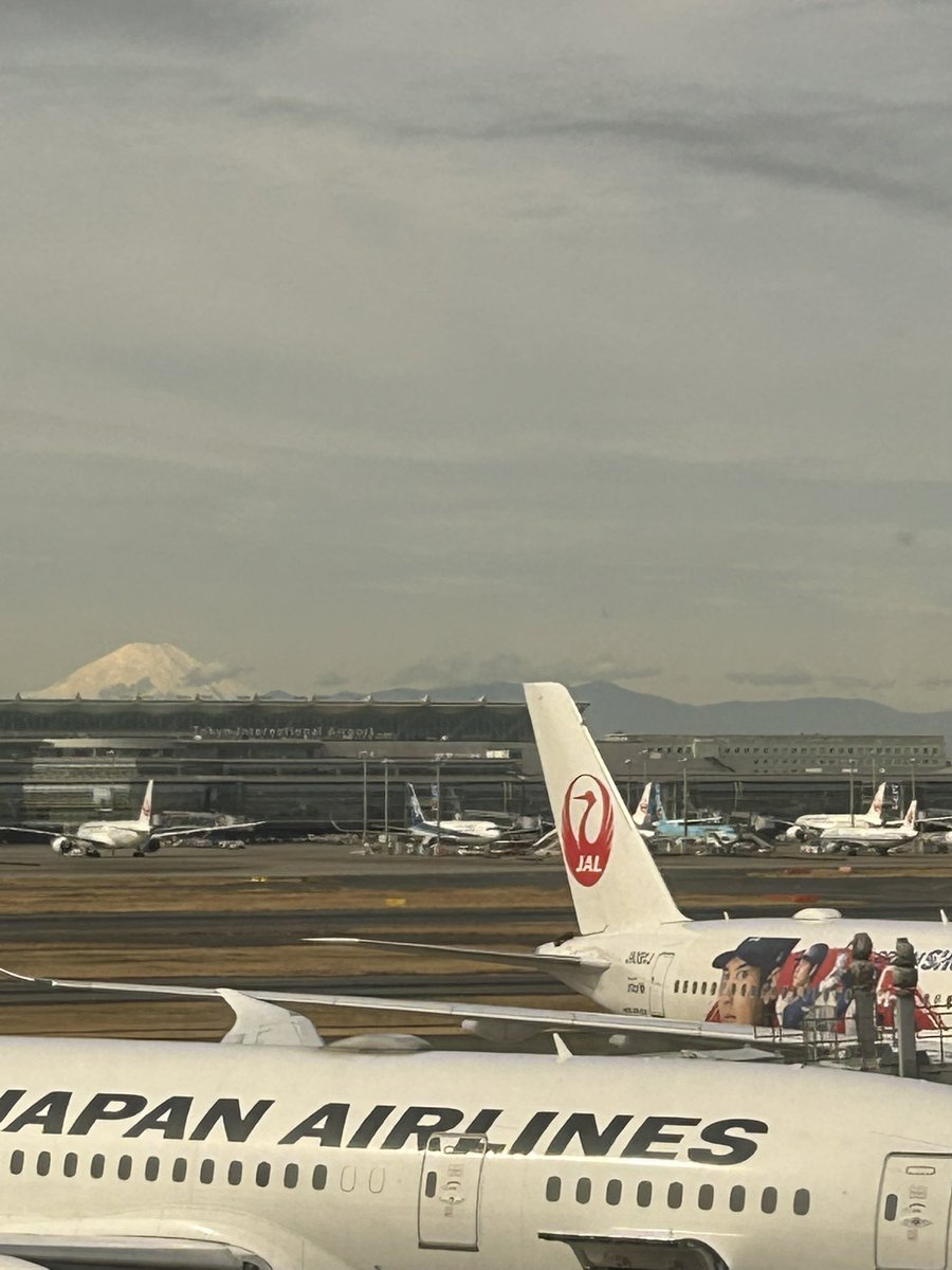 #JAL  #大谷ジェット✈️
『DREAM SHO JET』
後ろに見えるは富士山🗻✨️
まもなく始まるWBC⚾️
侍ジャパン🇯🇵頑張ってください＼(*⌒0⌒)♪