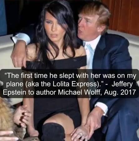<a href="/FLOTUS/">First Lady Melania Trump</a> Why are YOU not being questioned about the #TrumpEpsteinPedoCoverUp?