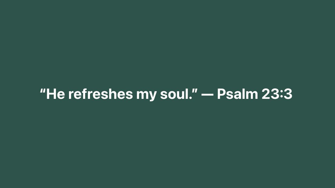 Let HIM refresh you. #FaithTalk995