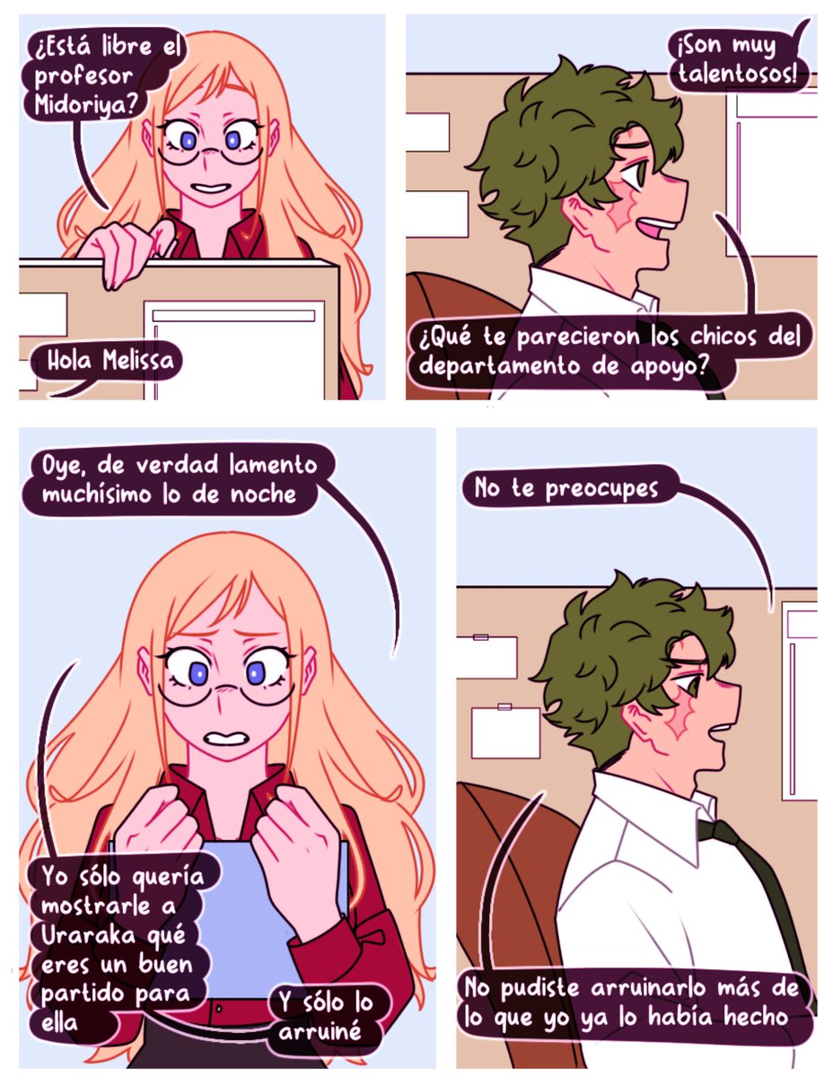 arisarart's tweet photo. "Aquello que llamé admiración" Comic Izuocha 💚🩷 
Parte 20
Recuerdan que les dije que venía lo peor? JAJAJAJJA 

#myherocademia #urarakaochaco #Midoriyaizuku https://t.co/cCHglRwEmB
