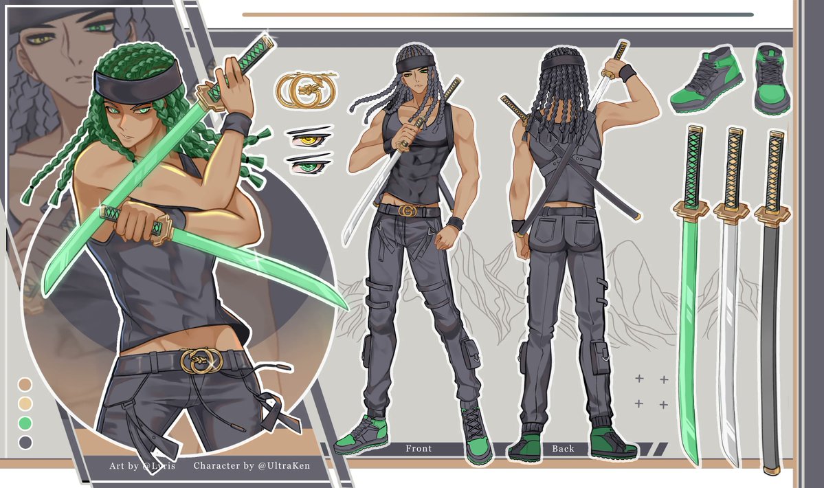 It is time that I introduce myself to you all!

Hello, my name is Ken, your legendary samurai guardian. 
Born with a mysterious power that I call "Ultra", giving me the name UltraKen.

Our journey begins now! Let's make it a great one!

Oshi Mark: 🥷🏾⛩️
Art Tag: #UltraKenArt