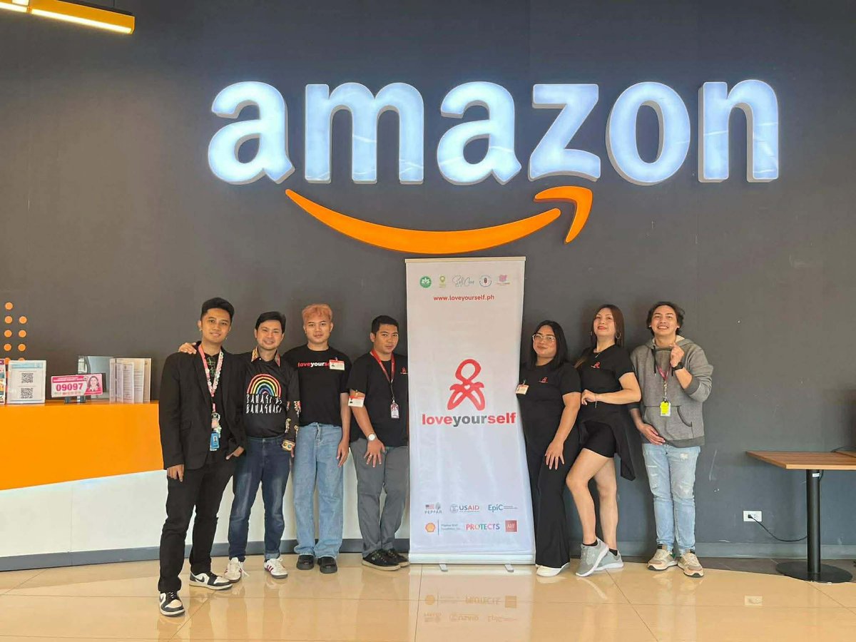 LoveYourselfPh's tweet photo. Thank you, Amazon Philippines and #Glamazon, for inviting us to be part of this meaningful initiative in promoting self-love this February. ♥️
#DIOSSA #AHFPhilippines #ChampionCommunityCenter #loveyourselfcaravan
#WhatWorksForU #HIVAwarenesssintheWorkplace
#LoveYourselfPh https://t.co/OEEyYoG7wq