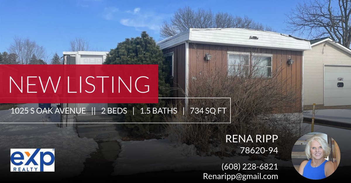 renaripp's tweet photo. 📍 New Listing 📍 Take a look at this fantastic new property that just hit the market located at 1025 S Oak Avenue A37 in Onalaska. Reach out here or at (608) 228-6821 for more information

Rena Ripp 
eXp Realty, LLC
6... https://t.co/ZscViGJq09 https://t.co/Fu6jPrfNl7