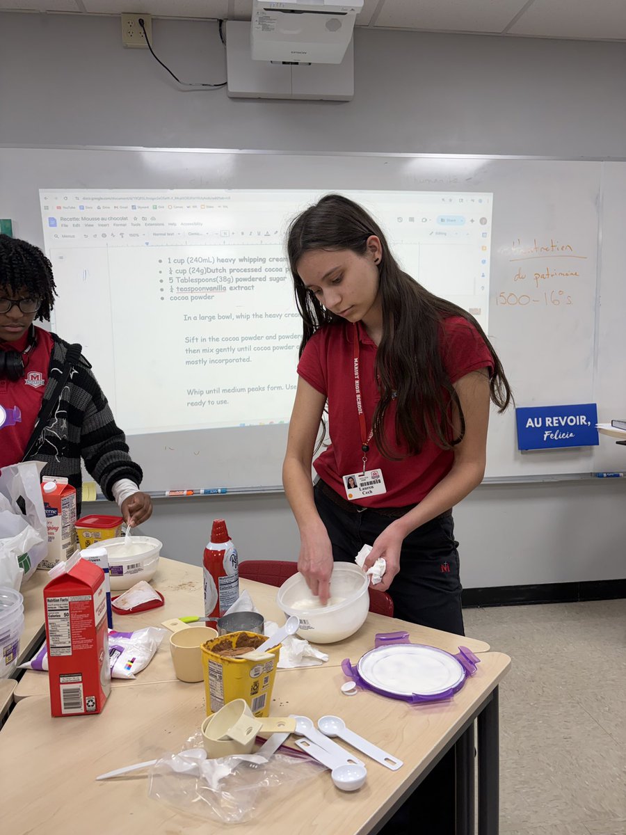 french_redhawks's tweet photo. Merci to everyone who joined FNHS at our chocolate mousse competition !🇫🇷🍫 https://t.co/b3U0yB9I2L