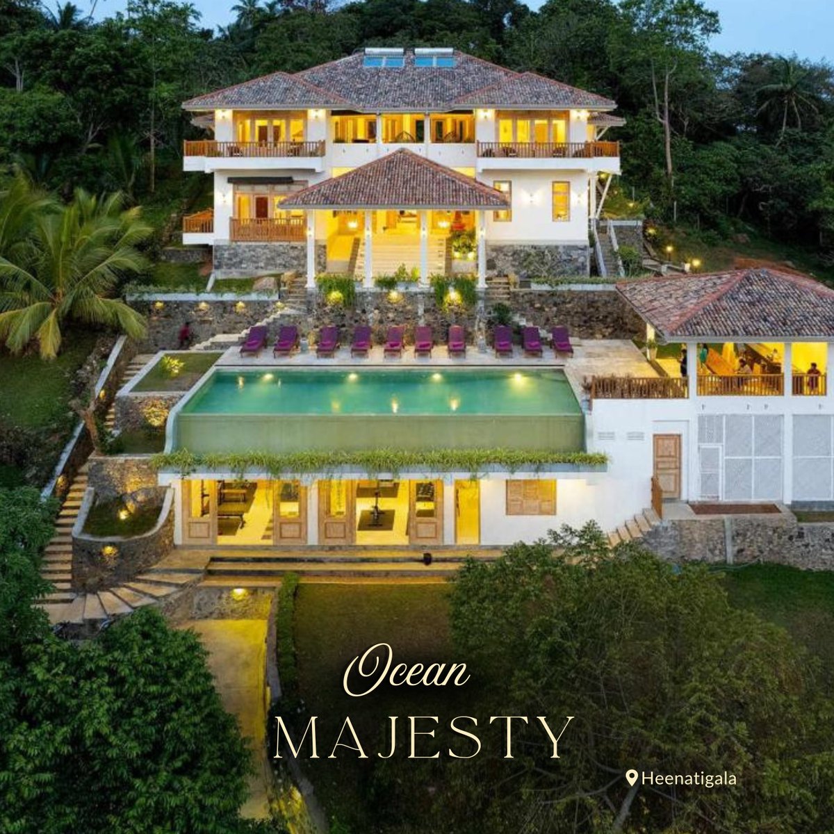 VillasSri's tweet image. Stunning 6-bedroom luxury hilltop villa near Dalawella and Galle for up to 12 guests. Infinity pool with ocean views, private chef, spa and yoga spaces.
 topnotchvillasinsrilanka.com/listings/divin…
#SriLanka #LuxuryVilla #InfinityPool #OceanView #Galle #Unawatuna #BeachHoliday #LuxuryTravel