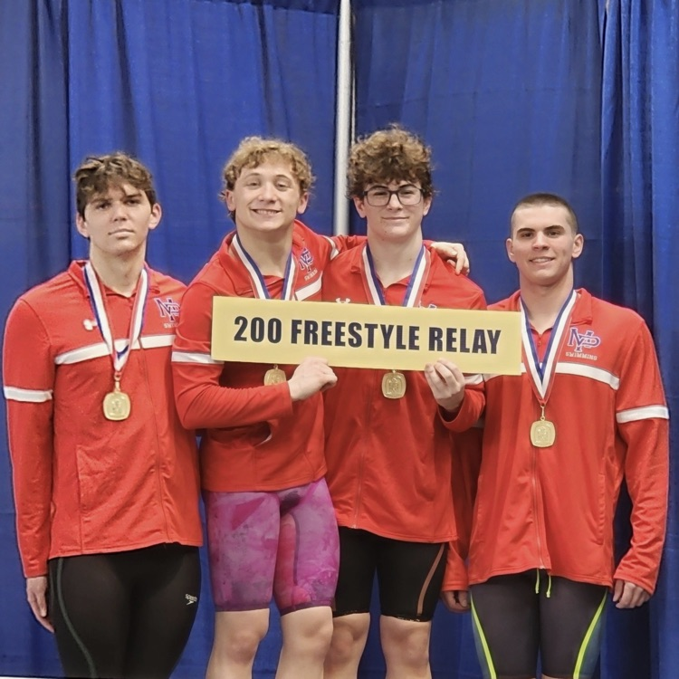 MPASDVikings's tweet photo. Congratulations to our boys swimmers that won the WPIAL 200 freestyle relay! Go Vikes https://t.co/wRmNhWx5i5
