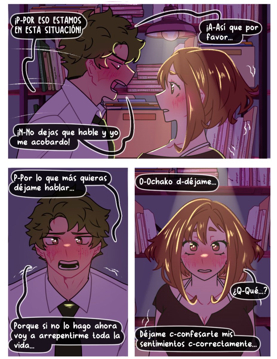 arisarart's tweet photo. "Aquello que llamé admiración" Comic Izuocha 💚🩷 
Parte 22
Ora sí, ora sí está es la buena JAJAJAJJAJAJAJA 

#myherocademia #urarakaochaco #Midoriyaizuku https://t.co/NEGi1h3GKL