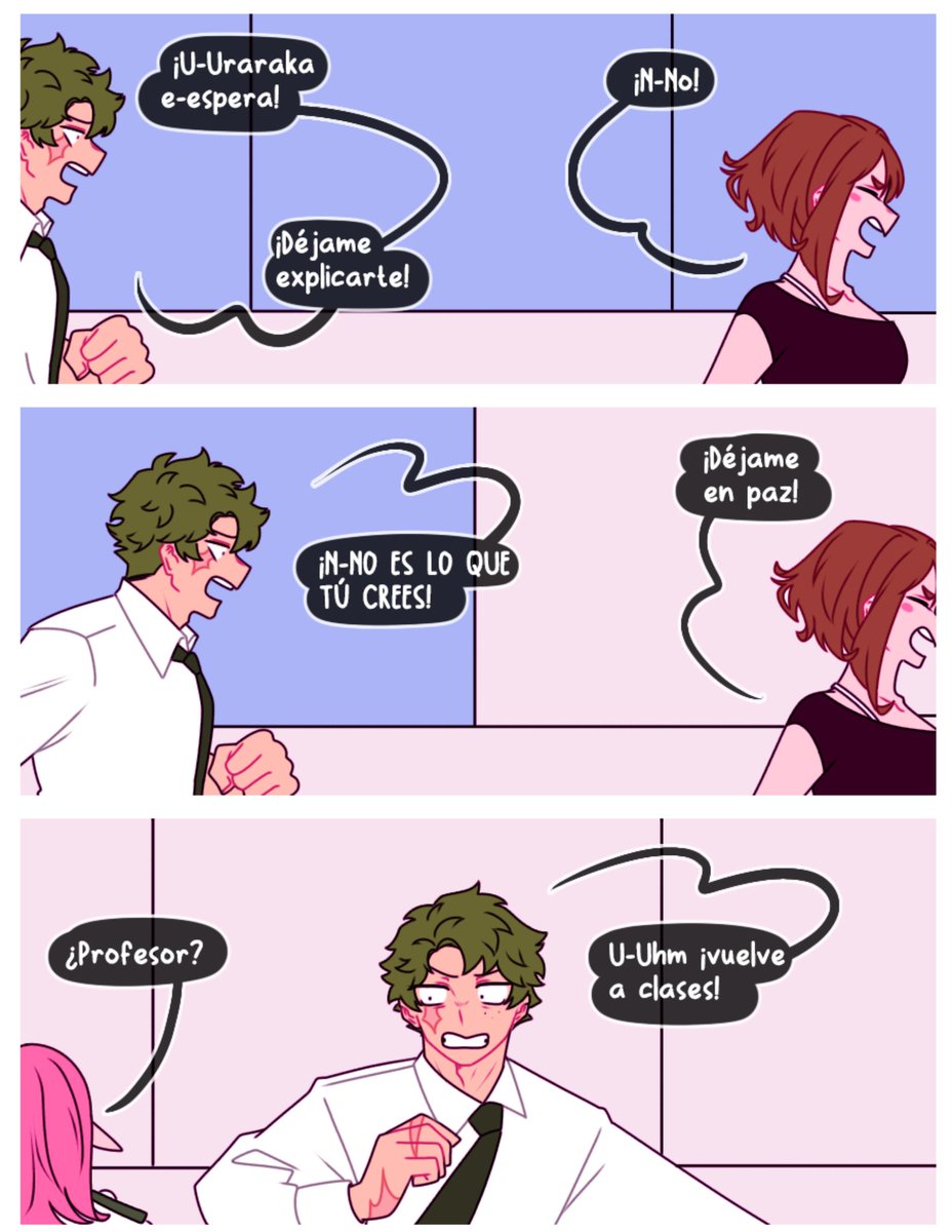 arisarart's tweet photo. "Aquello que llamé admiración" Comic Izuocha 💚🩷 
Parte 22
Ora sí, ora sí está es la buena JAJAJAJJAJAJAJA 

#myherocademia #urarakaochaco #Midoriyaizuku https://t.co/NEGi1h3GKL