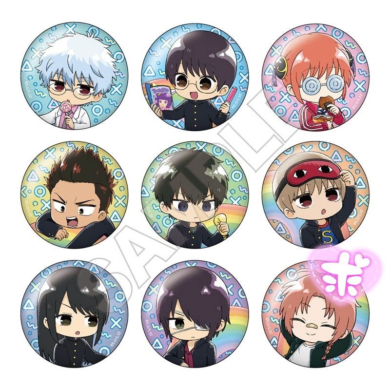 交換 譲渡 希望 銀魂 3年Z組銀八先生 虹 グリッター缶バッジ 譲）坂田