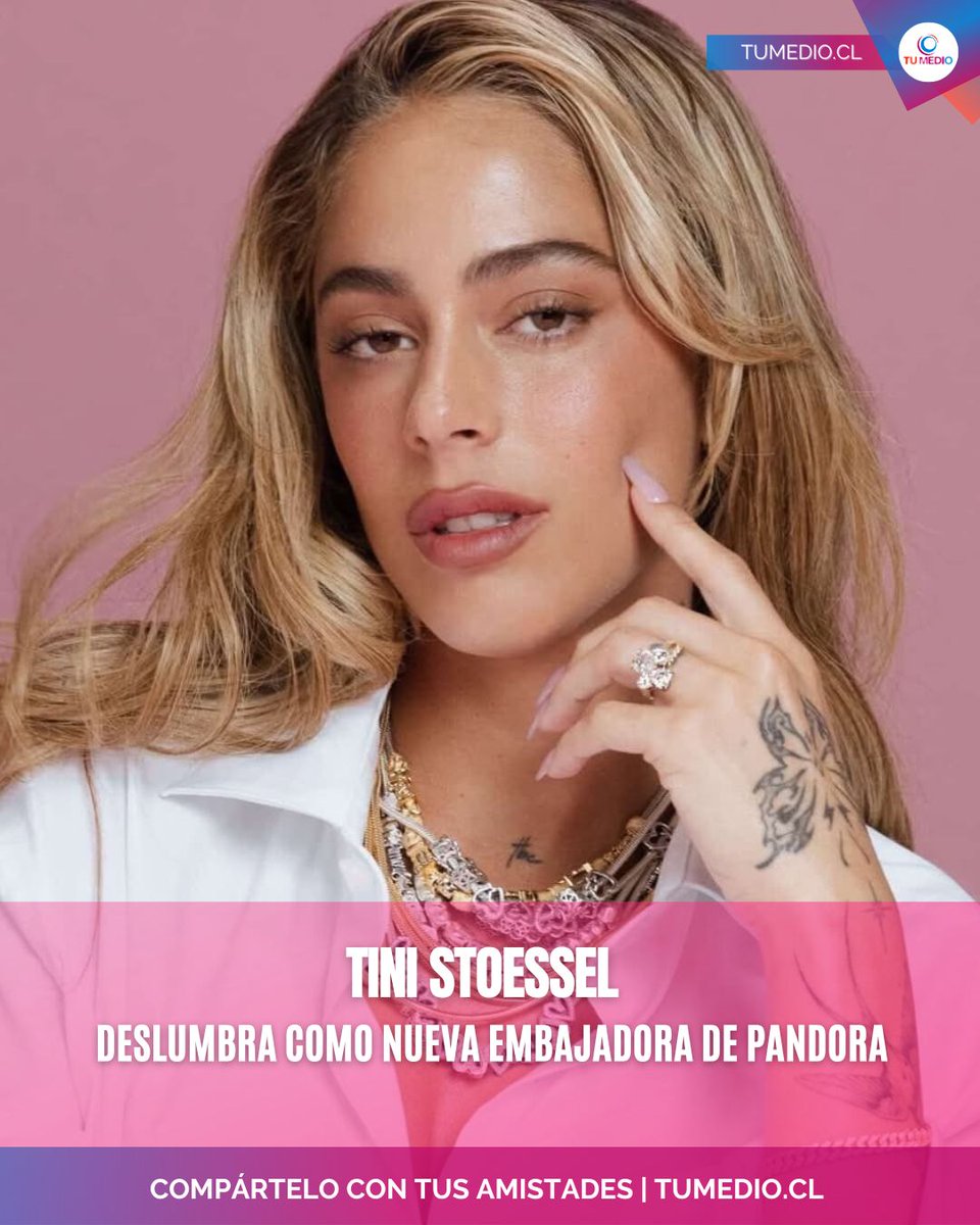 TuMedio's tweet image. Brillo, elegancia y nueva etapa ✨ La artista argentina presentó recientes imágenes como embajadora global de la reconocida firma de joyería, marcando un nuevo hito en su carrera internacional. 

Moda y música se fusionan en esta alianza 💎 #Tini #Pandora