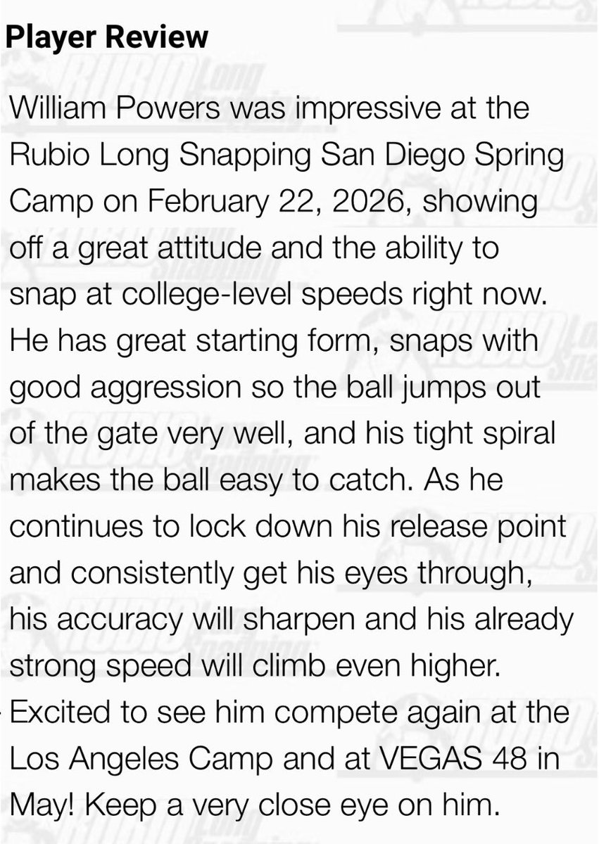 William Powers 4.5⭐️ ‘28 tweet media