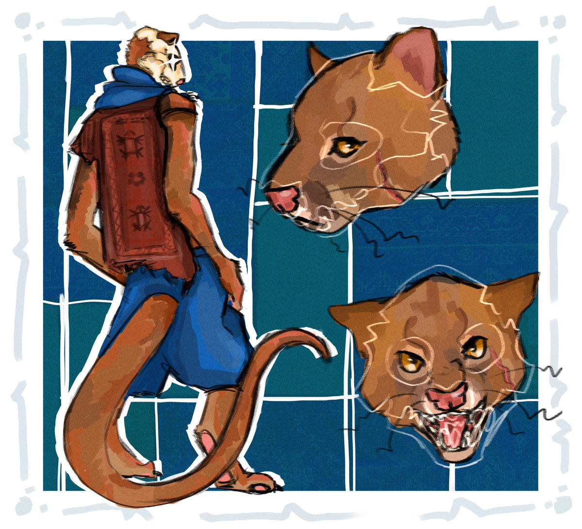 resuscitando essa conta pra mostrar minha oczinha tabaxi nova!!!! #DnD #oc