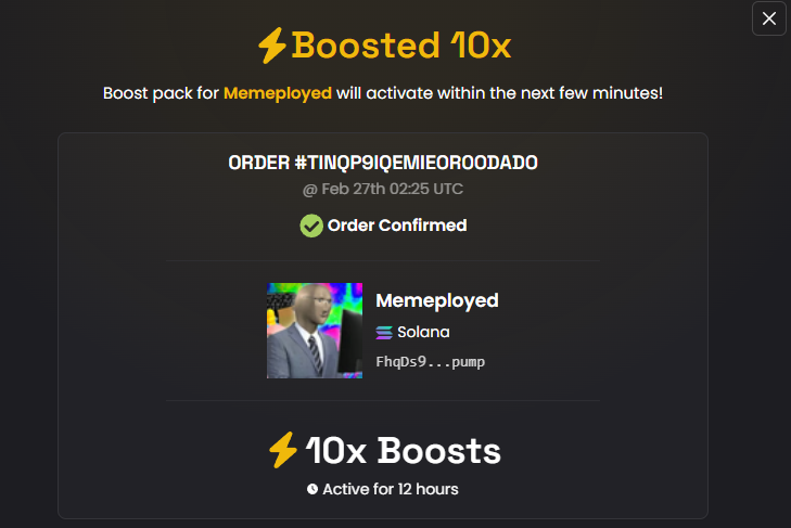 Just paid some boost on $Memeployed i will keep adding more 

i really like this narratiive