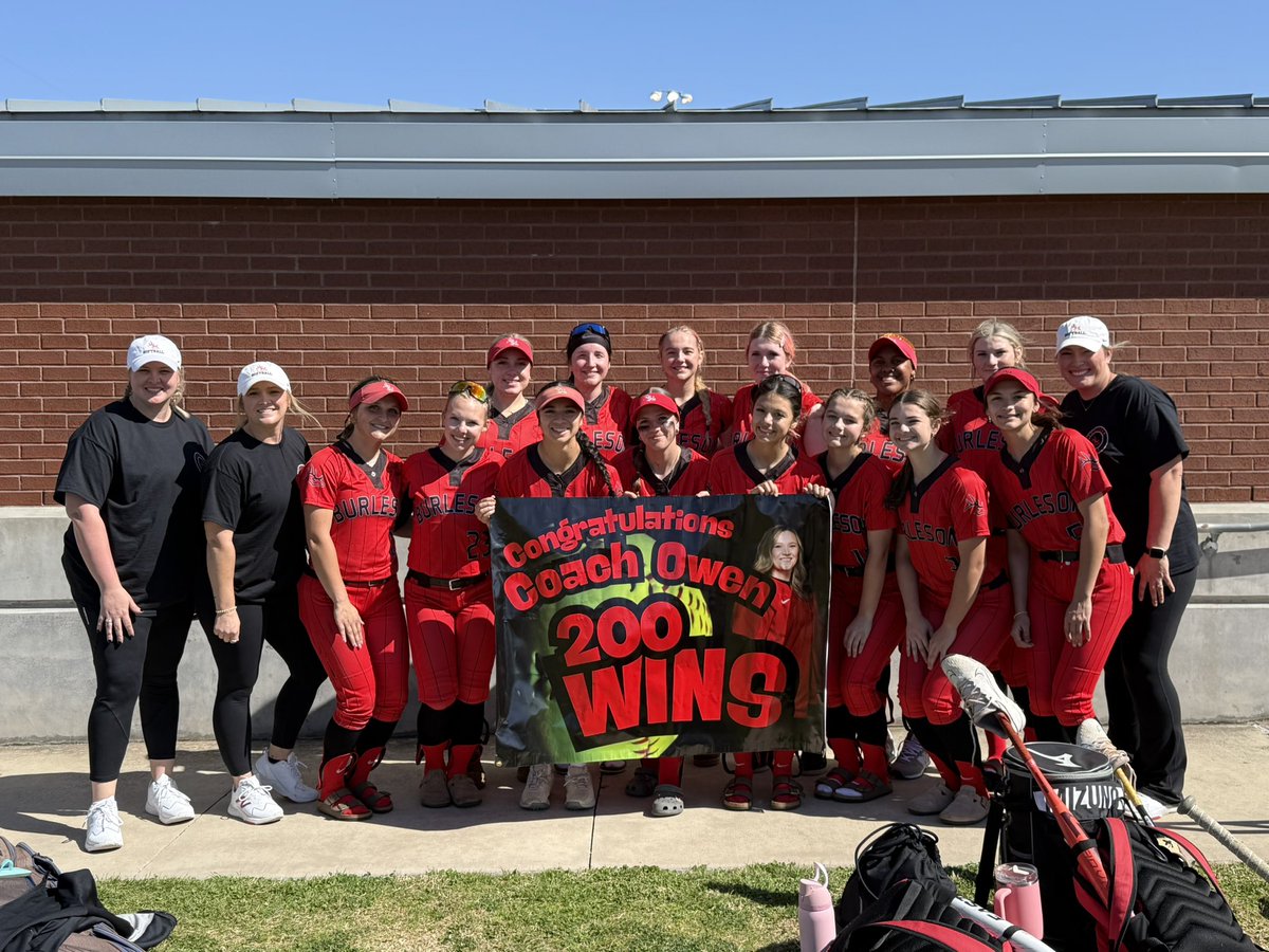 BHSGAthletics's tweet photo. Today was a day for celebrations! 

A major milestone for our Coach Owen. 🥎🦌

Head Coach Summer Owen earns her 200th career victory in her 12th season at the helm of Lady Elk Softball. ❤️🖤

Congratulations, Coach! 👏

#200Wins #LadyElkSoftball #ElkPride #ProgramStrong https://t.co/npS9Uxoe30