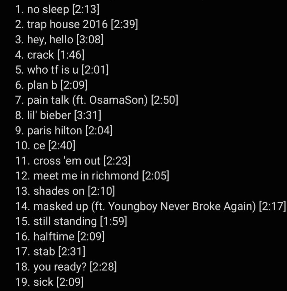 nettspend1's tweet photo. Full early life crisis tracklist 👀 https://t.co/QnIScnRxmt