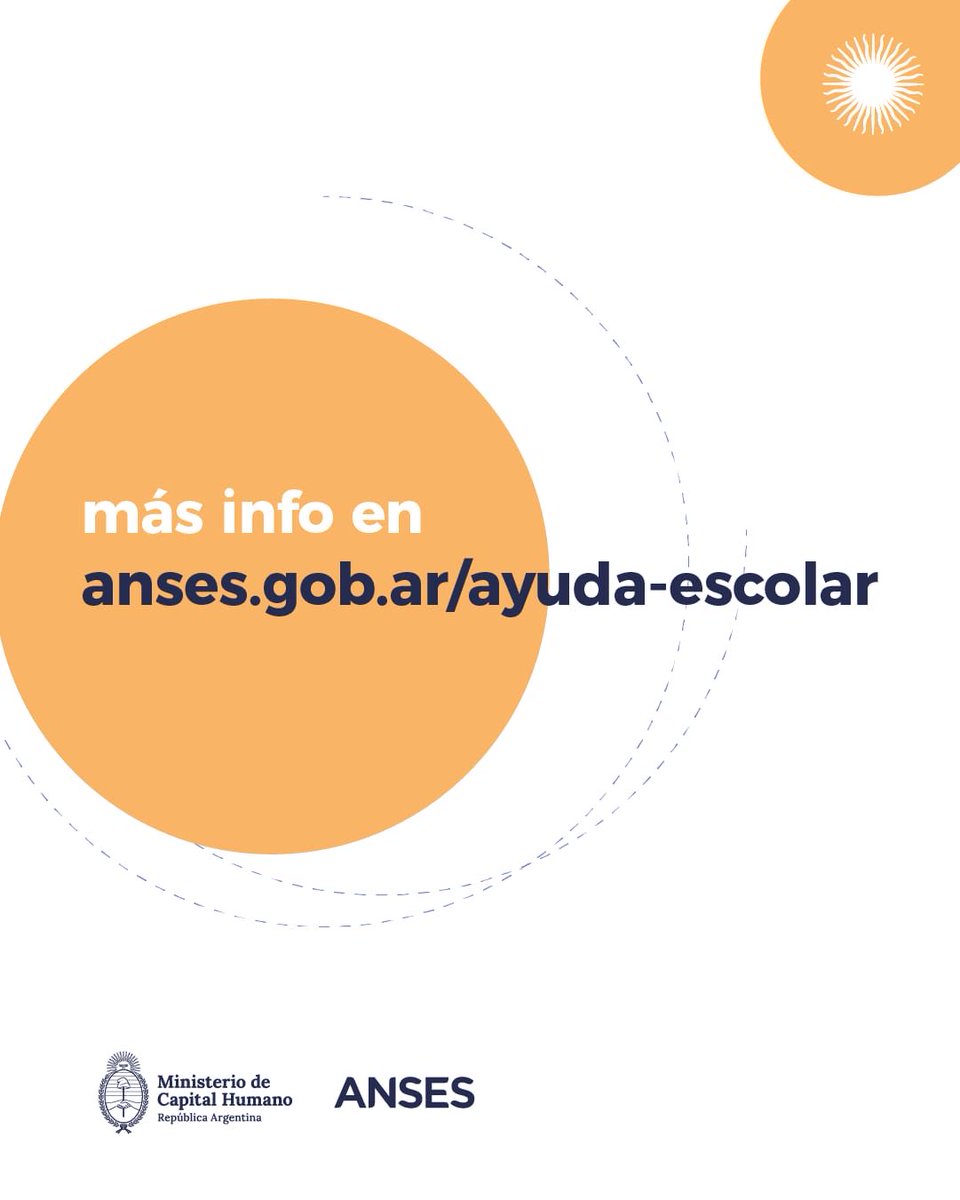 A partir del 9 de marzo comienza el pago de la Ayuda Escolar Anual más el refuerzo.

Recordá presentar el Certificado Escolar para cobrarla.

Tenés tiempo hasta el 31 de diciembre de cada año para generar y cargar el formulario completo a través de mi ANSES o la app.

Más info