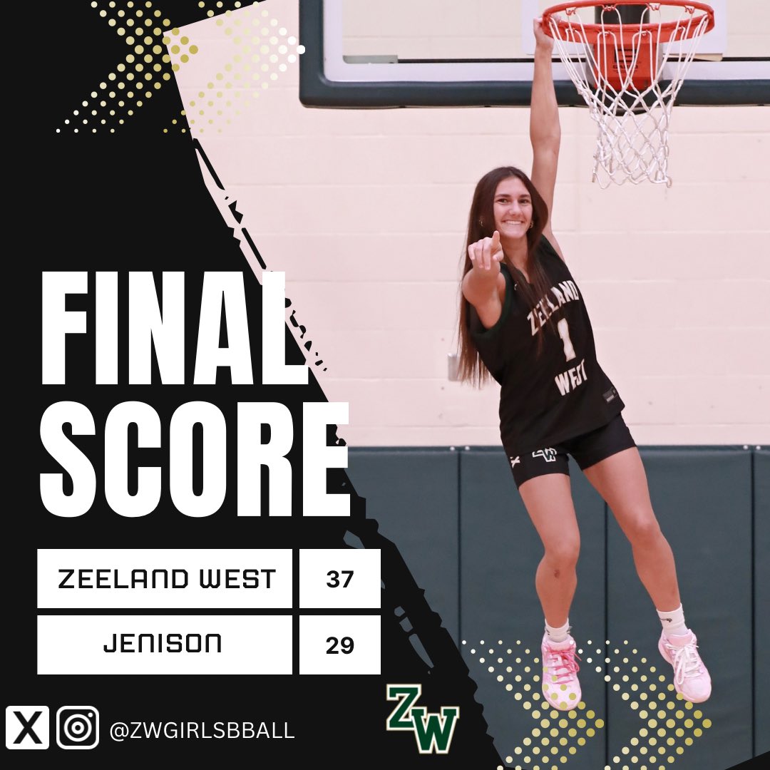 ZWGIRLSBBALL's tweet photo. After getting down 12-4 at the end of the first quarter the Dux outscored Jenison 14-2 to take the lead going into half. The Dux were able to fight off a late run for the win. Jenna Hendricks had a game high 16. Sadie Kragt had 9 and Megan Strabbing had 5. @duxsports https://t.co/ki20OCWZxD