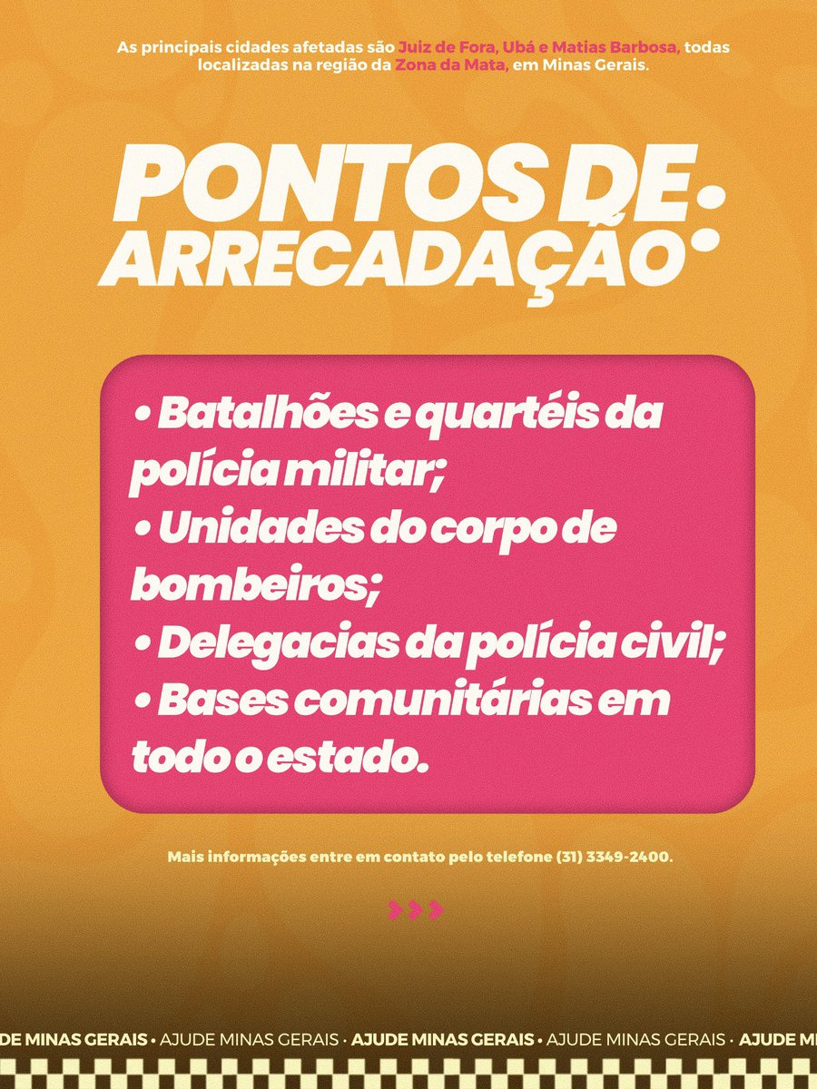 chaiany_andrade's tweet photo. Vamos falar agora de um assunto sério.

Minas Gerais enfrenta dias difíceis após fortes chuvas que causaram destruição, vítimas e desaparecidos. Cidades como Juiz de Fora e Ubá, na Zona da Mata, estão entre as mais afetadas, com enchentes e deslizamentos.

Esse é um momento de empatia e união. Se puder, ajude com doações por meio de campanhas oficiais. Cada gesto faz diferença.

Seguimos em oração pelas famílias atingidas. ❤️‍🩹

Pix: sosaguas@servas.org.br

#TeamChai | #BBB26
