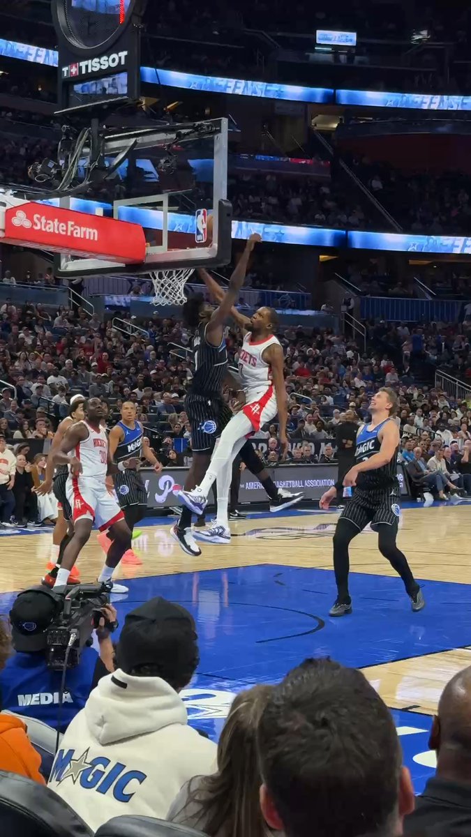 Jonathan Isaac blocks Kevin Durant at the rim!